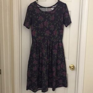 Lularoe digital roses Amelia dress